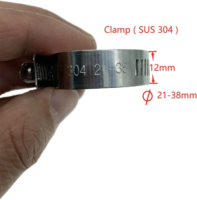 bekelan 1" (25mm) Black Universal Reinforced Silicone Coolant Cap With Clamp For bypass heater Vacuum Water Port Protective End Cap Kit - Image 3